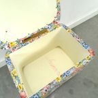 Klepbankje Met Bloemenprint, Vintage Bloemen Bankje thumbnail 4