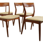 Set Van 4 R. Borregaard Stoelen Eetkamerstoelen Viborg Vintage thumbnail 12