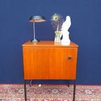 Retro Vintage Teak Fineer Mini Bureau, Bureautje, Desk, Kast thumbnail 2