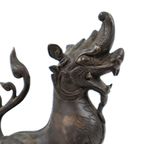 Aziatische Bronzen Foo Dog Komainu Guardian Lion China thumbnail 10