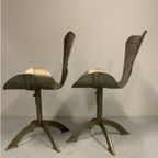 2 Unieke Vintage Super Stoere Stalen Design Stoelen thumbnail 5