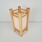 Vintage Bamboe Canvas Lamp Boho thumbnail 6