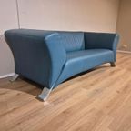 50% Korting Rolf Benz 322 - Petrol Leder -2,5 Zits -showroom thumbnail 7