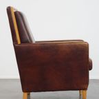 Mooie En Comfortabele Schapenleren Art Deco Design Fauteuil Met Een Prachtige Kleur thumbnail 12