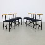 6X Postmoderne Eetkamerstoel, 1980S thumbnail 5