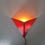 Mawa Design Vintage Jaren 80 Vlieger Lamp Rood. thumbnail 3