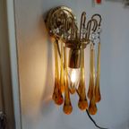 Vintage Teardrop Wandlamp Lamp Wandlampje Amber thumbnail 10