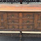 Jacobean Style Carved Oak Sideboard thumbnail 2