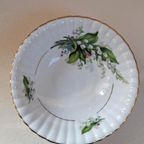 Vintage Schalen Set, Wit Porselein Met Lelietjes Der Dalen thumbnail 5