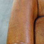 Karaktervolle Set Van 2 Stoere Vintage Schapenleren Clubfauteuils Met Een Prachtig Patina thumbnail 10