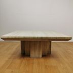 Vintage Mid Century Travertin Salontafel Koffietafel thumbnail 4