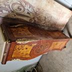 Klassieke Zuil, Plantentafel, Piedestal, Wortelfineer En Marmeren Blad En Missing Versieringen Afm. 30x30cm En 126cm Hoog. thumbnail 4