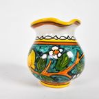 Santo Stefano Ceramiche - Sicilië - Keramiek - Handbeschilderd - Schenkkan - 70'S thumbnail 6