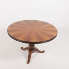 Italian Spectacular Veneer Finish Round Dining Table, 1930’S thumbnail 4