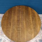 Vintage Eiken Ronde Tafel, Deens Design Van Henning Kjaernulf, thumbnail 9