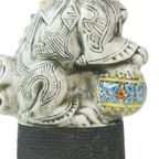 Karaf Garnier Liqueurs Komainu Guardian Lion Foo Dog Keramiek Italy 28Cm thumbnail 5