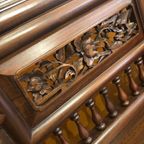 Chinese Mid Century Kast Van Rozen Hout Met Spiegel thumbnail 10