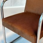 Jaren 30 Armstoel Vintage Sledestoel Buisframe Bauhaus Stoel thumbnail 7