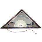 Oak Wood Triangle Mirror / Facet Cut Edges thumbnail 5