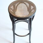 Vintage Thonet Rattan Barstool thumbnail 14