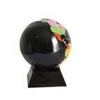 Vintage Skulptuur Prachtige Globe En Sokkel Van Zwart Graniet. thumbnail 4