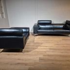 Leolux Howlo 3 Zits + Loveseat - Zwart - Leder - Design thumbnail 9