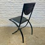 4 Vintage Designstoelen Kff - Zwart Staal - Minimalistisch thumbnail 7