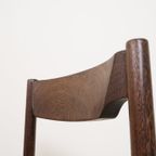 Mid-century Wengé Eetkamerstoelen Met Rotan Zitting - Set Van 4 thumbnail 9
