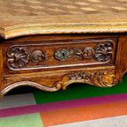 Antiek Luiks Bureau In Gesneden Eikenhout In Regency-Stijl. thumbnail 9