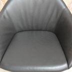 Zgan! Zwarte Leren Walter Knoll Turtle Design Draaifauteuil thumbnail 11