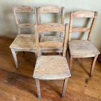 4x Bistrostoelen Stoelen Keukenstoelen Frans Landelijk thumbnail 8