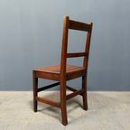Set Van 6 Antieke Hollandse Eikenhouten Keukenstoelen thumbnail 24