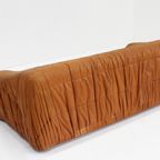 Piumino Cognac Leather Sofa By Jonathan De Pas For Dall’Oca 1970S Italy thumbnail 5