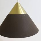 Vintage Metalen Hanglamp - Honsel Leuchten, Jaren, '70 Bruin, Goud thumbnail 8