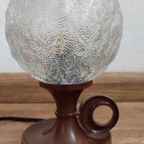 Space Age Tafellamp Glas Mat Bolvormig thumbnail 2