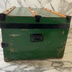 Een Hutkoffer/ Reiskist Oftewel "steamer Trunk", 1e Kwart 20e Eeuw thumbnail 3