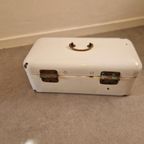 Vintage Witte Emaille Brooddoos Broodtrommel Bak thumbnail 8