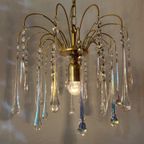 Vintage Teardrop Hanglamp Murano Pegels Kroonluchter Opaline thumbnail 6