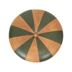 Ronde Vintage Poef Groen Bruin Tweekleurig Skai Sixties thumbnail 8