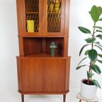 Vintage Deense Servieskast | Hoekkast Teak Fineer Danish thumbnail 3