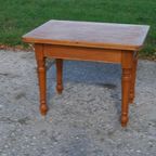 Antieke Grenen Tafel Met Uitklapbaar Blad thumbnail 4