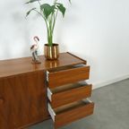 Teak Fineer Dressoir Met Ronde Knop En Lades thumbnail 10