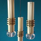 Mid-Century Brass & Glass Lamp. thumbnail 6