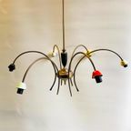 Sputnik Spider Chandelier Met 6 Armen , Jaren 50 thumbnail 2