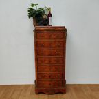 Antiek Franse Secretaire Wandkast Ladekast Met Marmer Blad thumbnail 8