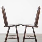 Set Van 4 Vintage Houten De Ster Gelderland Design Spijlen Stoelen thumbnail 5