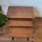 Vintage Retro Mimiset / Nesting Tafels Van Teak thumbnail 7