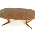 Bernhard Pedersn And Son Eiken Ronde 2x Verlengbare Eettafel Tafel Vintage 'bogvad' Deens Design thumbnail 15