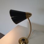 Mid-Century Brass Big Button Table Lamp thumbnail 7
