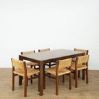 Martin Visser Dining Set In Wengé Wood And Paper Cord thumbnail 4